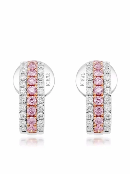 Cercei Hyt Jewelry cu model argyle roz