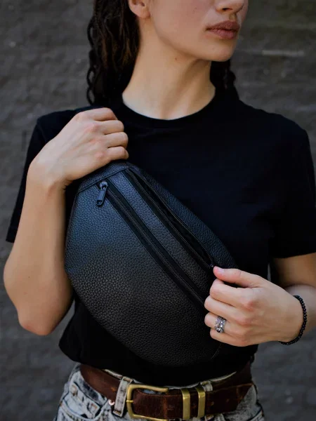 Without Поясна сумка Штучна шкіра чорний