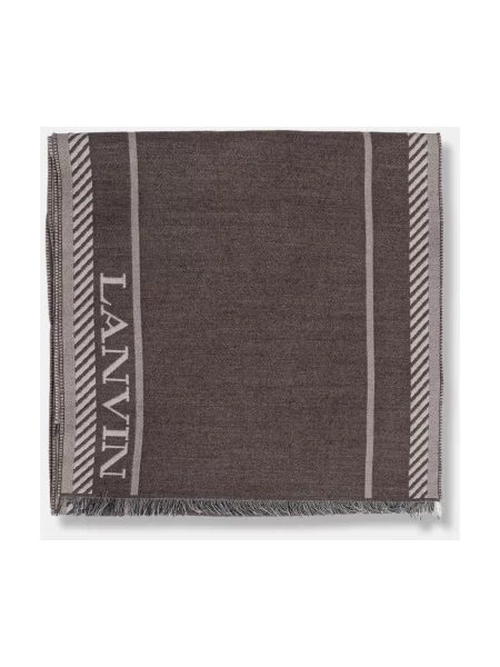 Lanvin szalik z dodatkiem wełny beżowy brązowa