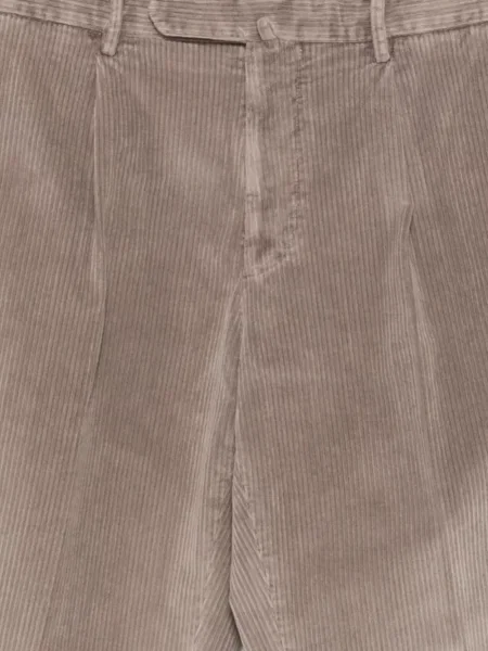 Pantaloni Dell'oglio de catifea cord plisate maro