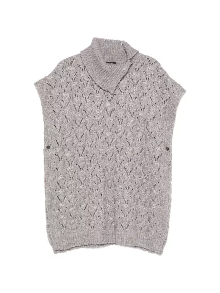 Poncho Fabiana Filippi tricotate gri