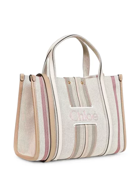 Geantă shopper Chloé din canvas