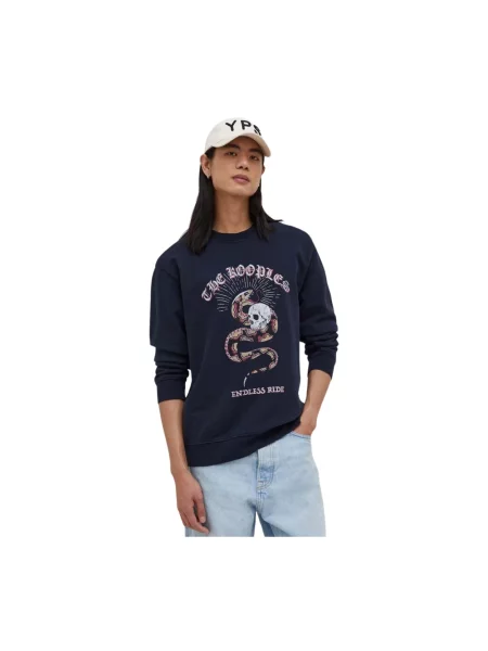 Bluza The Kooples w wężowy wzór niebieska