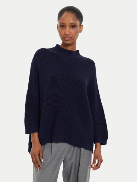 Kontatto Bluză cu gât Bleumarin