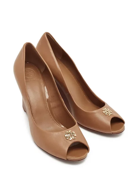 Pantofi cu toc Tory Burch din piele maro