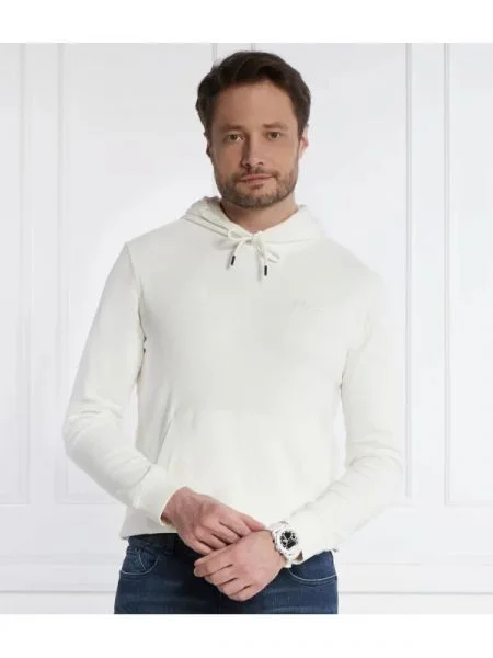 BOSS ORANGE Hanorac Wetowelhood | Relaxed fit alb