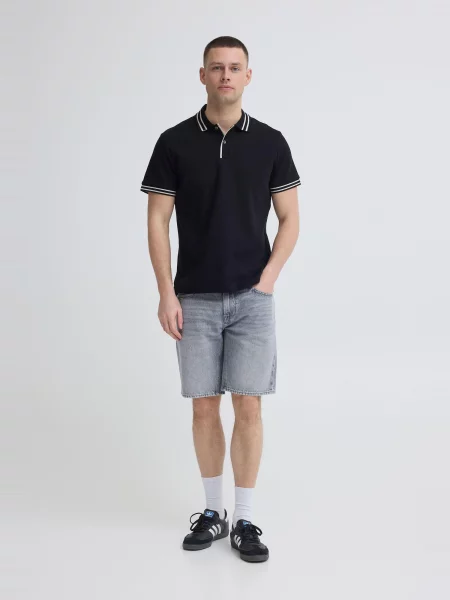 BLEND Tricou BHFable negru alb