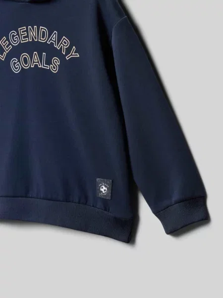 Bluza z kapturem z nadrukiem Mayoral granatowa