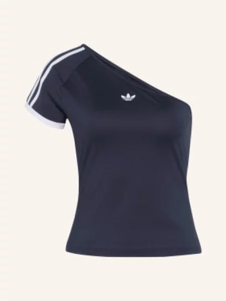 Adidas Originals Koszulka Na Jedno Ramię Z Paskami Z Galonu schwarz biała