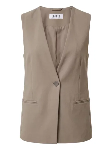 EDITED Vestă Willow taupe gri