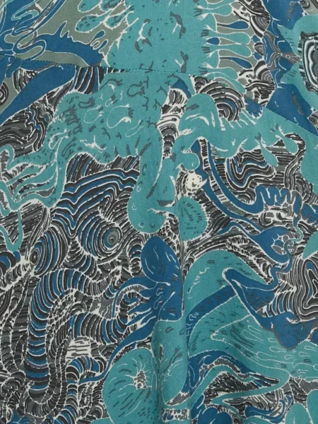 Mała sukienka mini Zadig&voltaire w abstrakcyjne wzory garniturowa niebieska