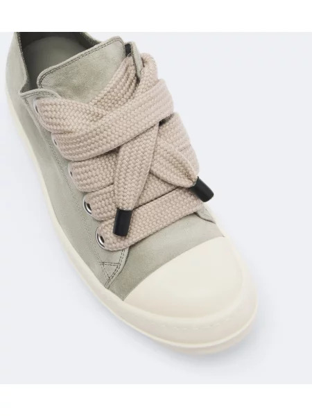 Sneakerși Rick Owens din piele de căprioară gri