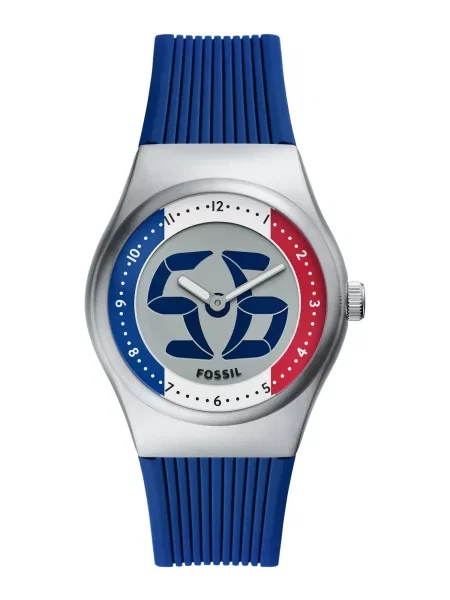 FOSSIL Ceas analogic ARCHIVAL BIG TIC France / argintiu albastru