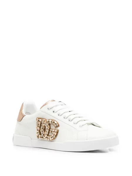 Sneakerși Dolce & Gabbana cu autograf alb