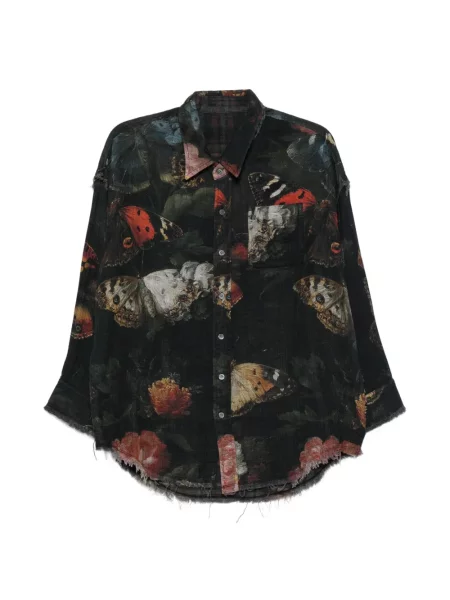 Reversibil cămașă R13 cu imagine negru