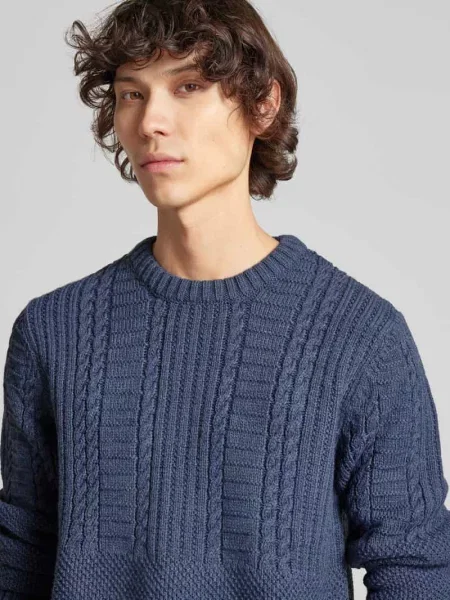Sweter z dzianiny o kroju regular fit z dodatkiem wełny Model Jacob' Superdry czarny