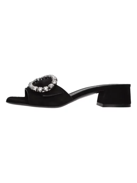 Klapki Stuart Weitzman zamszowe czarne