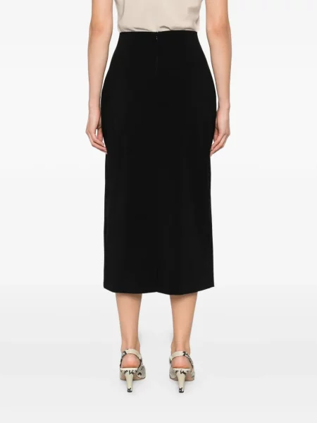 Fustă tip creion Alberta Ferretti de lână negru