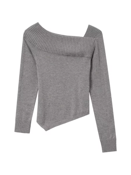 Pulover Tout A Coup asimetric gri