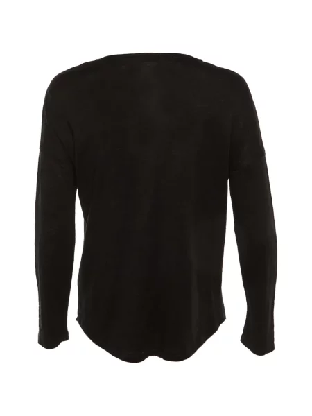 Lung tricou Sandro tricotate negru