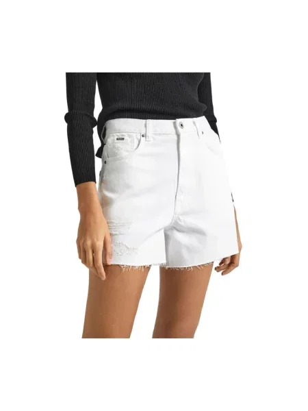 Szorty jeansowe Pepe Jeans białe