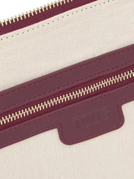 Tous De piele geantă pe umăr TOUS FOLD bordo