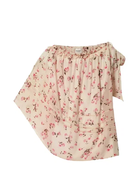 Bluză Marant Etoile cu model floral cu un umăr gol