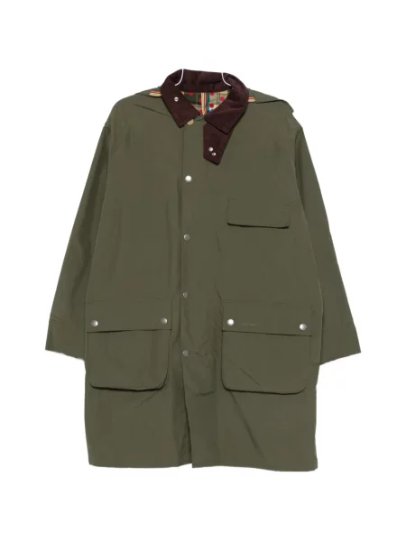 Gulerat palton Chiara D'este de catifea cord verde