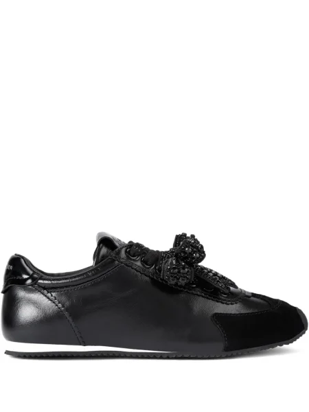 Sneakerși Kurt Geiger London cu funde din piele negru