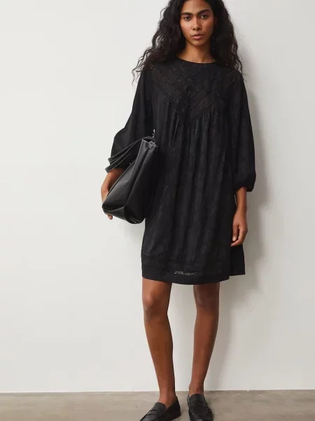 Medicine sukienka oversize z wiskozą czarna