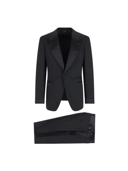 Garnitur Tom Ford wełniany czarny