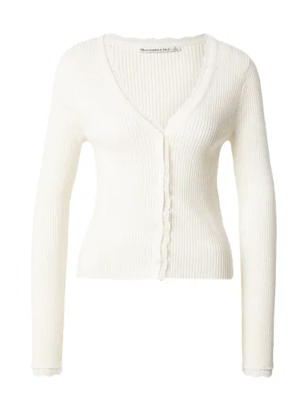 Abercrombie & Fitch Geacă tricotată crem