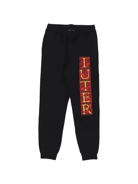 Pantaloni Iuter cu imagine alergare negru