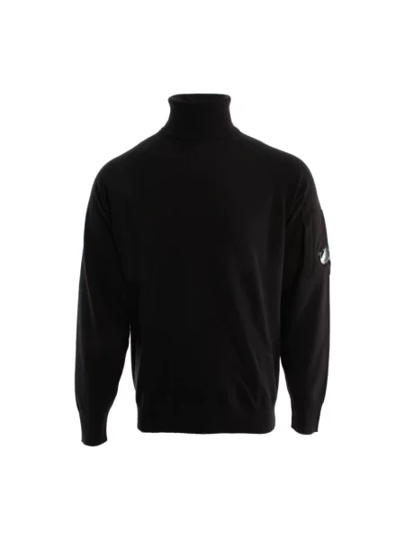 Sweter z golfem C.p. Company wełniany do golfa szary