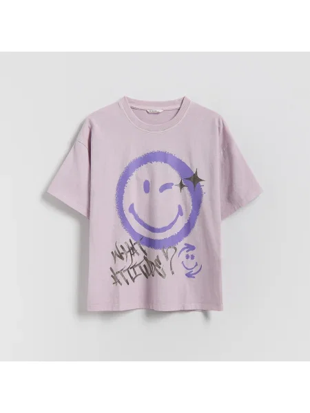 Reserved SmileyWorld® póló levendula