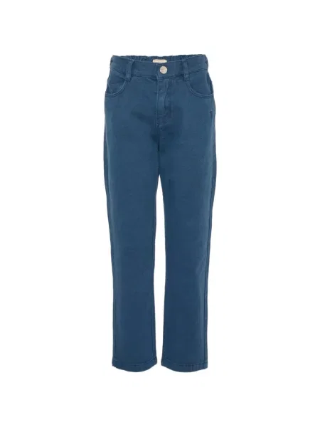 Jeansy straight leg dziecięce Trussardi niebieskie