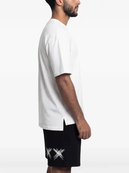 Pantaloni scurți Exit Society cu imagine cu cordon negru