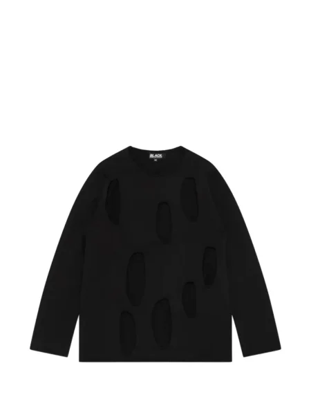 Pulover Black Comme Des Garçons cu decolteu rotund negru