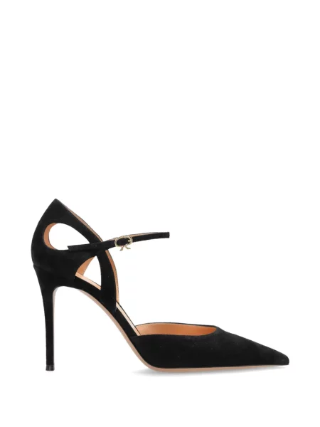 Pantofi cu toc Gianvito Rossi din piele de căprioară negru