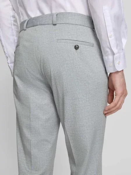 Spodnie materiałowe o kroju slim fit z dodatkiem model Paco' Cg - Club Of Gents