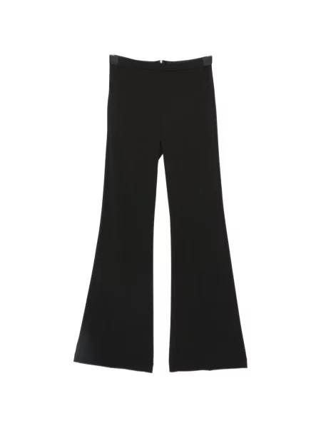 Pantaloni Imperial din satin evazate negru