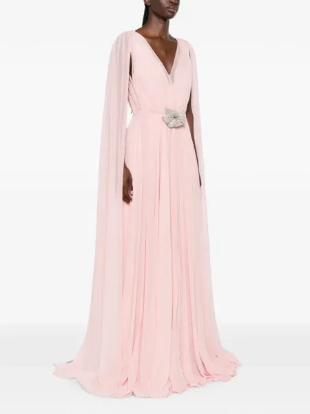 Selyem maxi ruha Silk Love & Lace rózsaszín