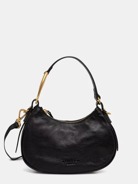 Geanta hobo Twinset din piele negru