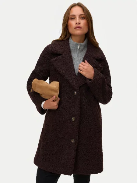 Ursuleț de pluș palton de blană Vero Moda cu blană maro