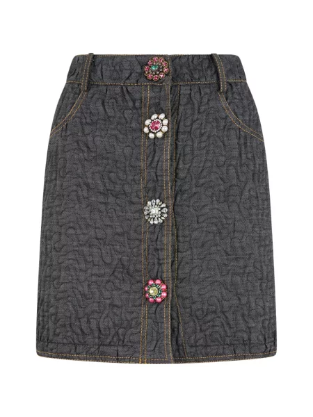 Matlasat fusta mini Moschino gri