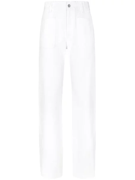 Blugi Dolce & Gabbana cu talie înaltă alb