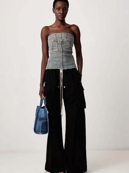 Top Rick Owens zdrențuiți albastru