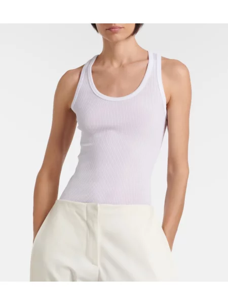 Top The Row tricotate alb