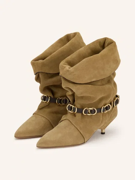Isabel Marant Botki Edrik Rings beige beżowe