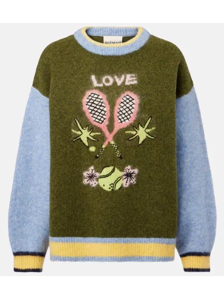 Pulover Alemais de lână verde